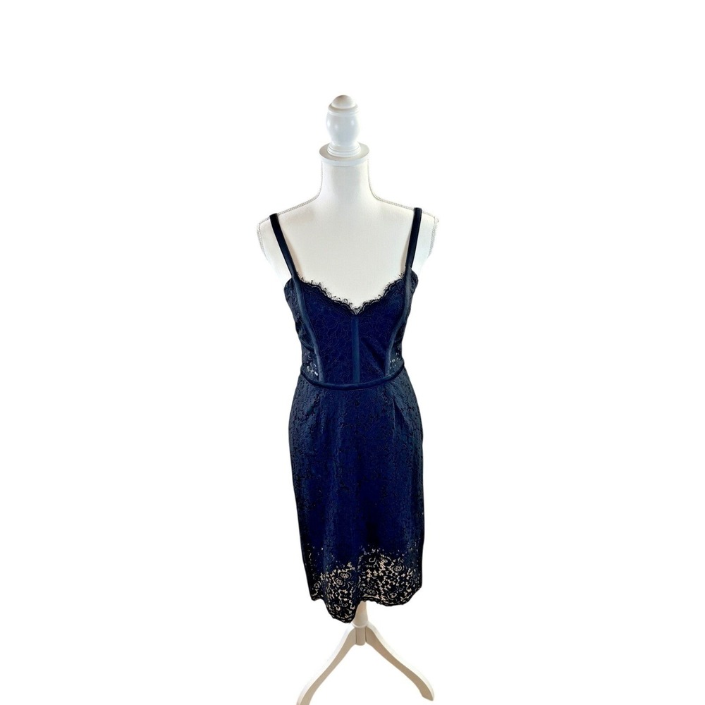 Express Black Floral Lace Sheath Dress Size 6 Formal Dinner Cocktail Elegant